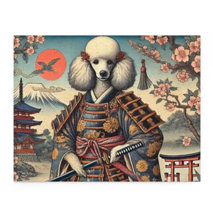 Japanese Samurai Dog Puzzle -Poodle-