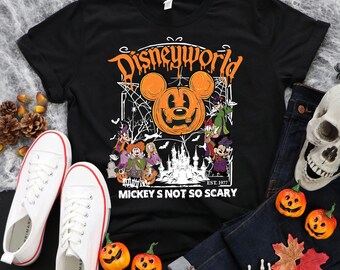 Vintage Disneyworld Halloween-tröja, Musse Piggs inte så läskiga partytröja