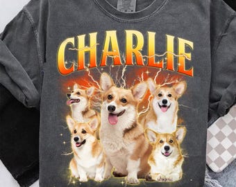 Comfort Colors Custom Dog Shirt, Personalized Pet Bootleg Tee