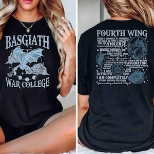 Felpa Fourth Wing, maglietta Dragon Rider, felpa Xaden Riorson, Basgiath War College, felpa con cappuccio Fantasy Reader