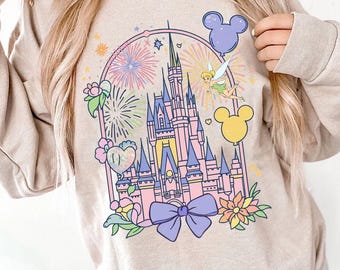 Camiseta retro Disney World Castillo Comfort Colors, Camiseta del Reino Mágico