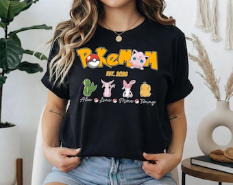 PokeMom Shirt, Personalized Pokegirl Pokeboy Tee, For Loving Parents Tee, Unique Gift For Family Sweatshirt, Mother's Day Gift, Mom Shirt