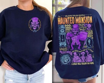 sweat-shirt vintage Haunted Mansion, Disneyland Stretching Room, Halloween 1969
