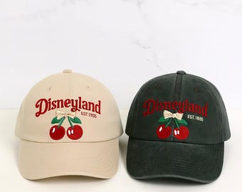 Cappellino ricamato Retro Coquette Cherry Disneyland, cappello ricamato Disney Ghost, cappello da donna Mickey's Not So Scary Party, cappello Disneyland