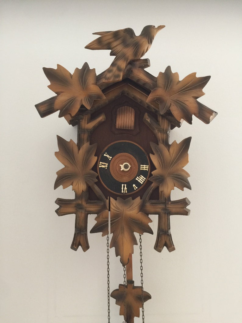 Vintage Cuckoo Wall Clock Made in Germany 14x10x5.5 Etsy