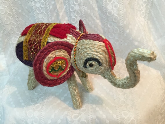 Hand Crafted  elephant ,Jute made elephant/ hand crafted jute made beautiful elephant/ 100% hand made and Pure JUTE !!