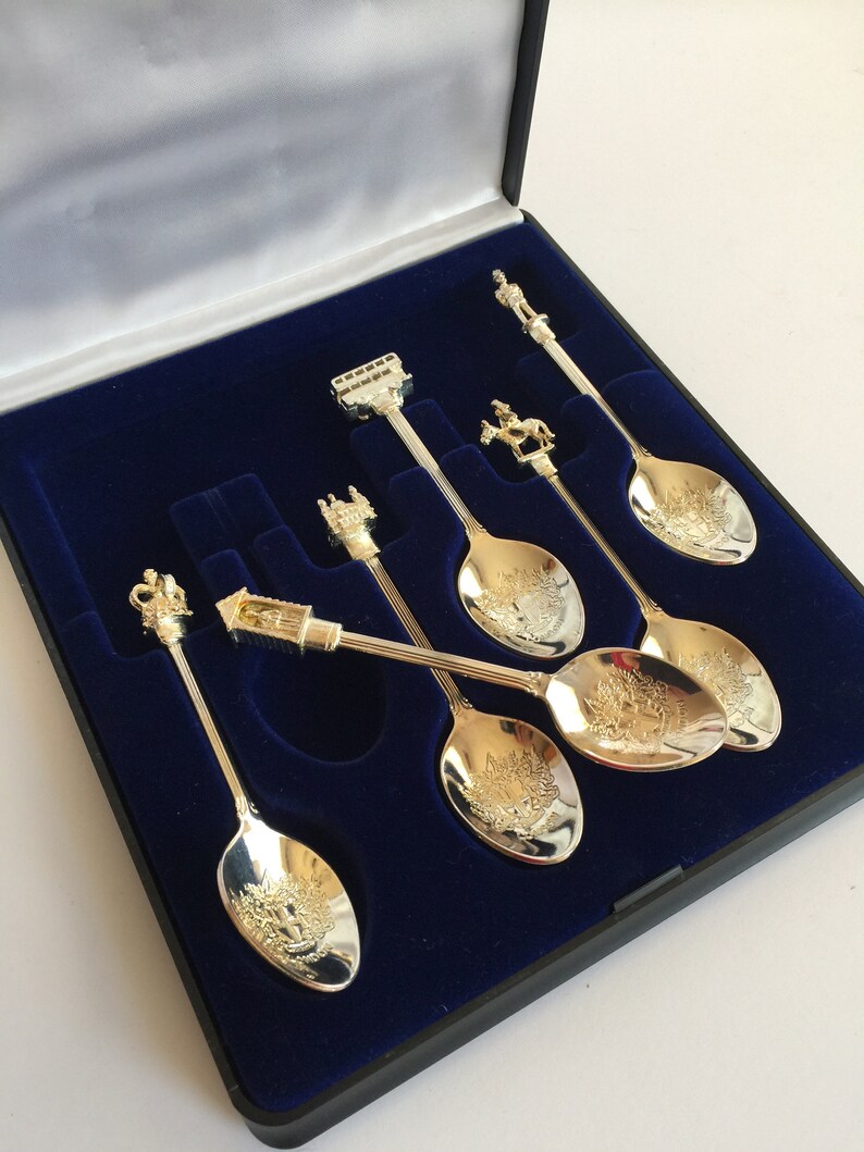 Vintage 6pc Silver Plated spoons London MarkedExquisite Etsy