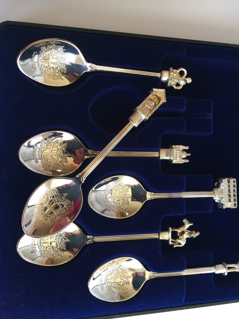 Vintage 6pc Silver Plated Spoons London Markedexquisite Etsy