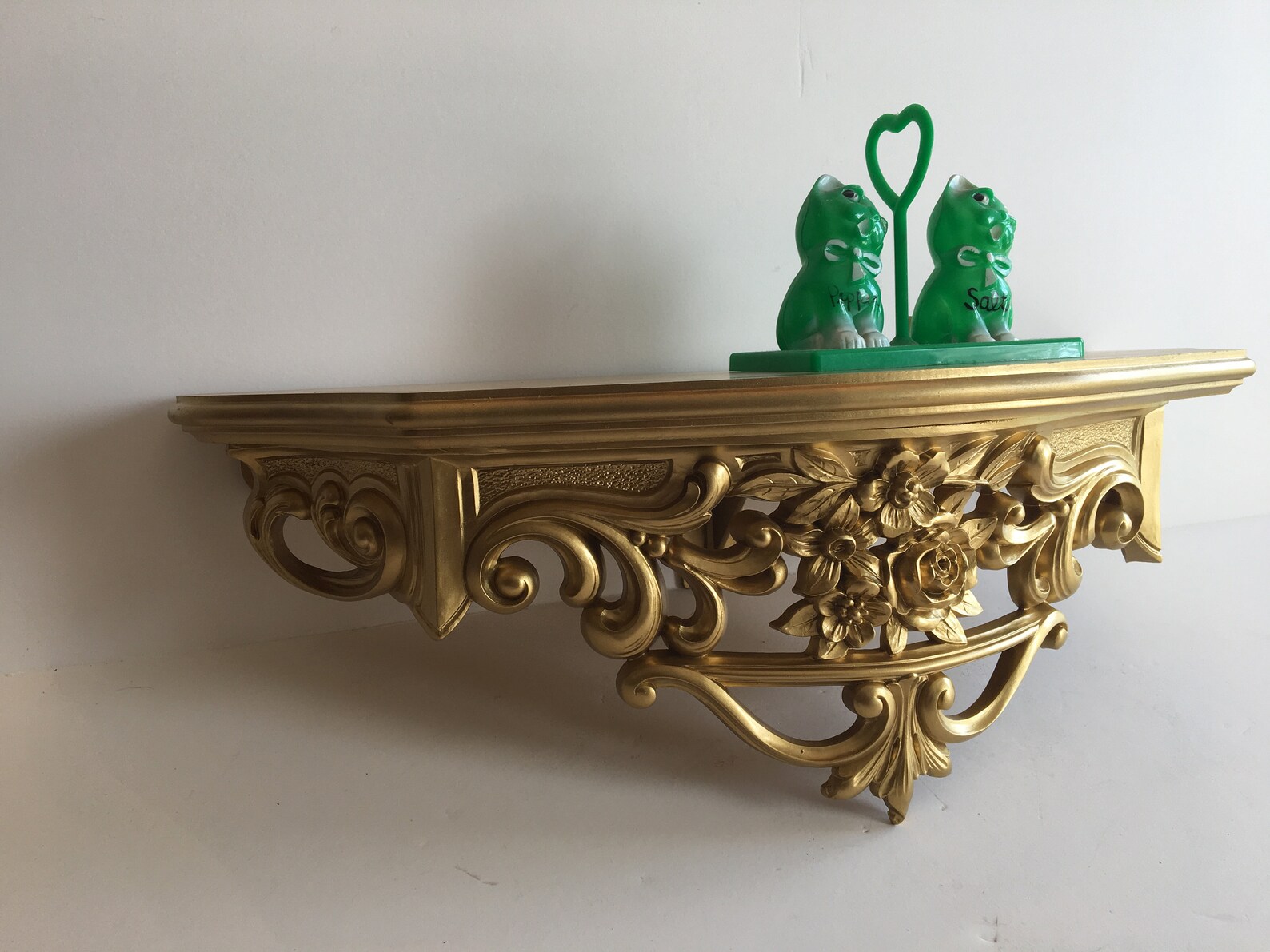 Applique murale vintage motif de fleur de rose de couleur or Etsy