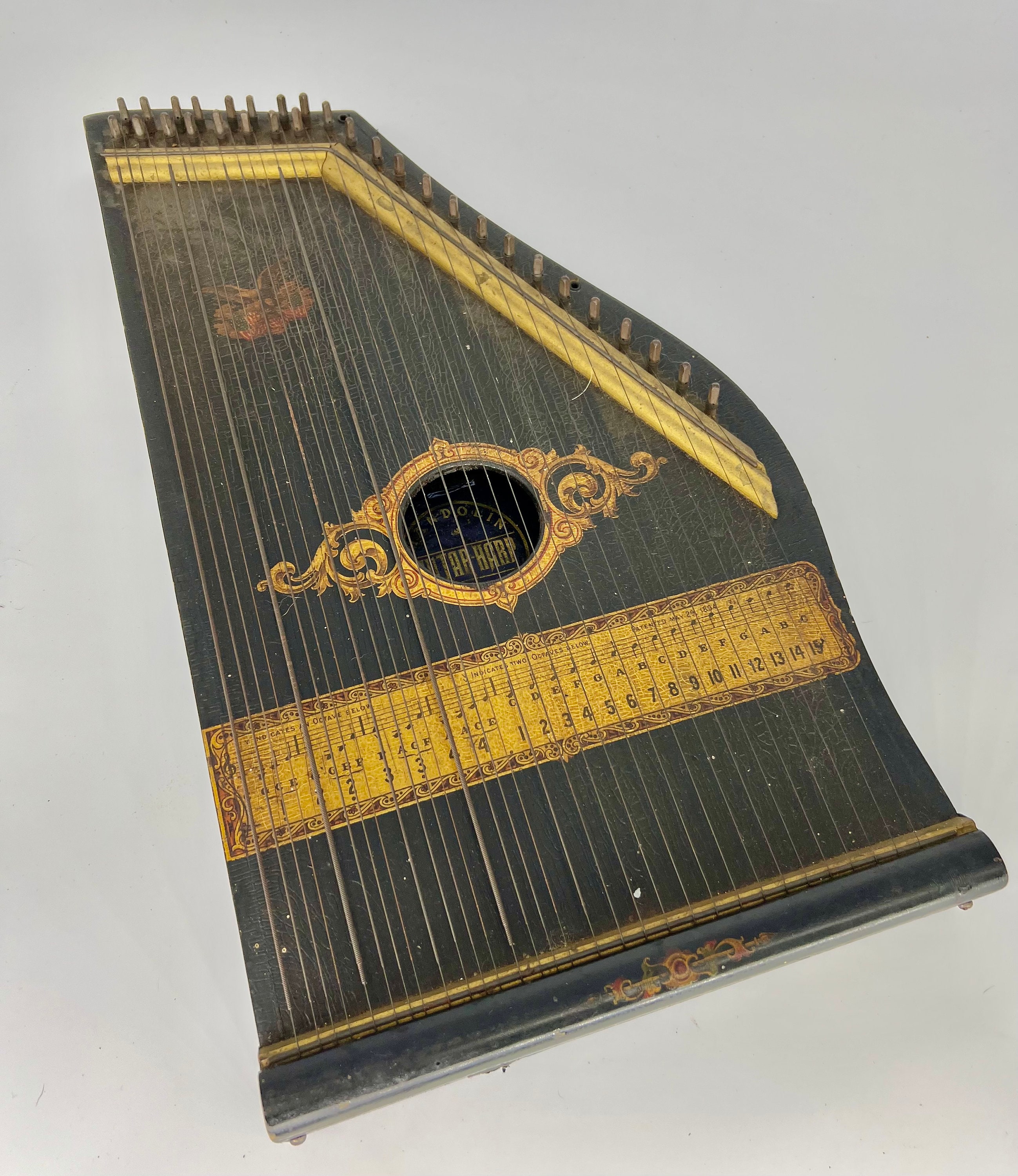 Exceptional 1894 Mandolin Guitar-harp by B.L. Umberger: A Musical