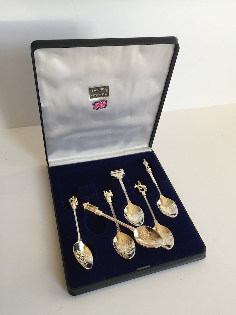 Vintage 6pc Silver Plated Spoons London Markedexquisite Etsy