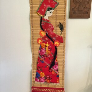 Vintage 3D Chinese Hand made Wall Hanging-41&quot;x13.5&quot;/Vintage Hand made Asian Art/ Hand Crafted 3D wall Decor art