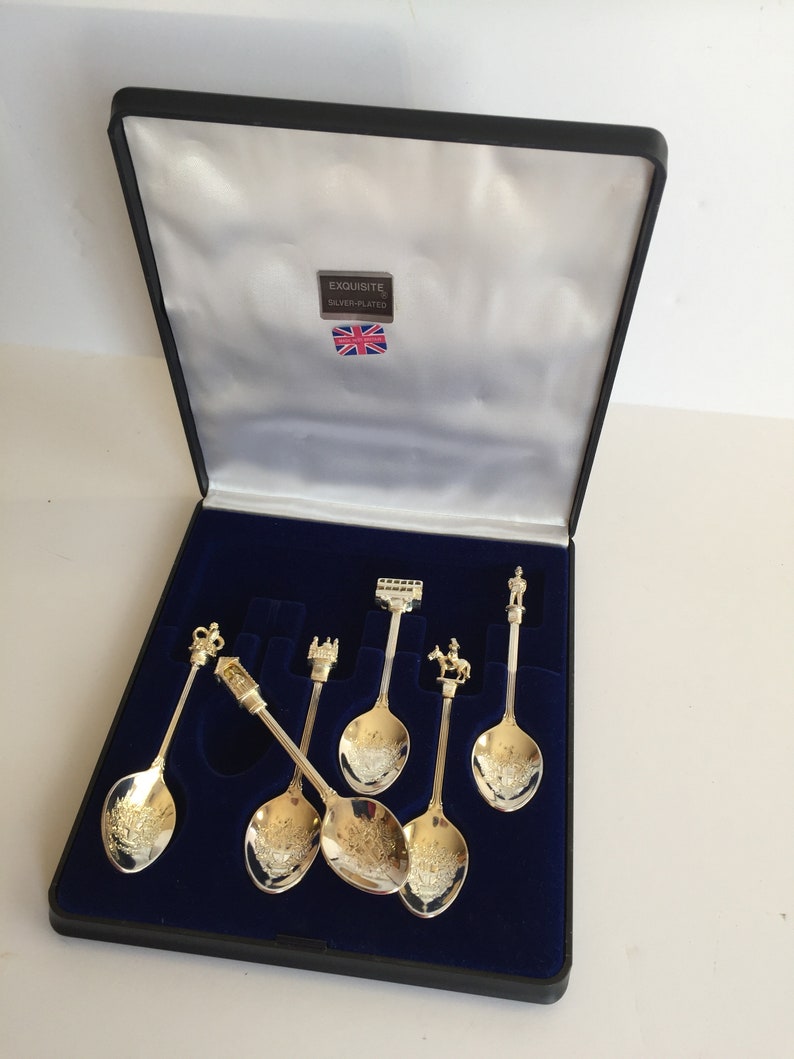 Vintage 6pc Silver Plated Spoons London Markedexquisite Etsy UK