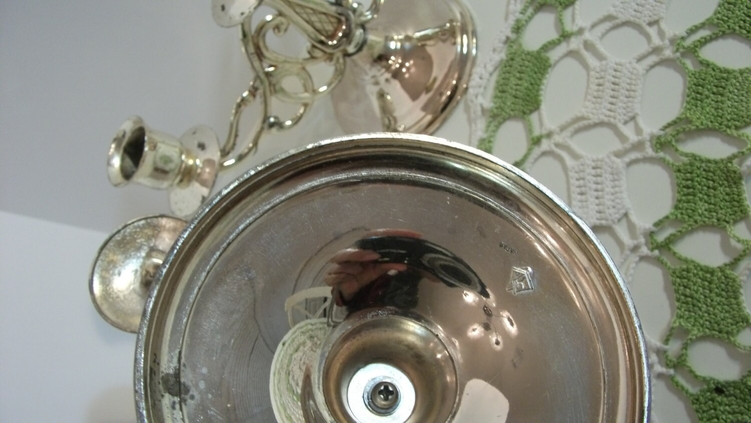 3 Light Silver Plated Candle Holders, JAPAN/ 3 Light Candle
