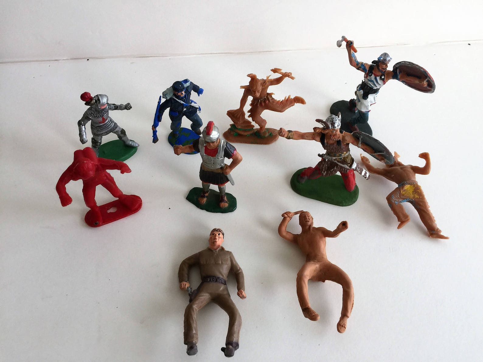 Vintage Plastic Figurines Toys/ 10 Pc Plastic Lot Vintage Etsy