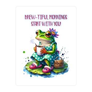 Frosch-Aufkleber für Home Decor, perfekt für Froggy-Liebhaber, niedlicher Vinyl-Aufkleber für Fenster, Frosch-Liebhaber-Geschenk, bunte Wand-Kunst