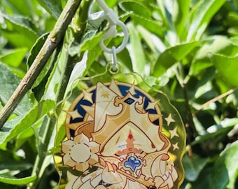 CookieRun Keychain, Shadow Milk Cookie & Pure Vanilla Cookie Keychain