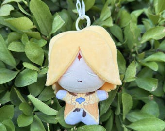 Pure Vanilla Cookie Plush Keychain, Handmade 4.5" Bag Charm Plush Toy, Cute Gamer Gift, Birthday Gift