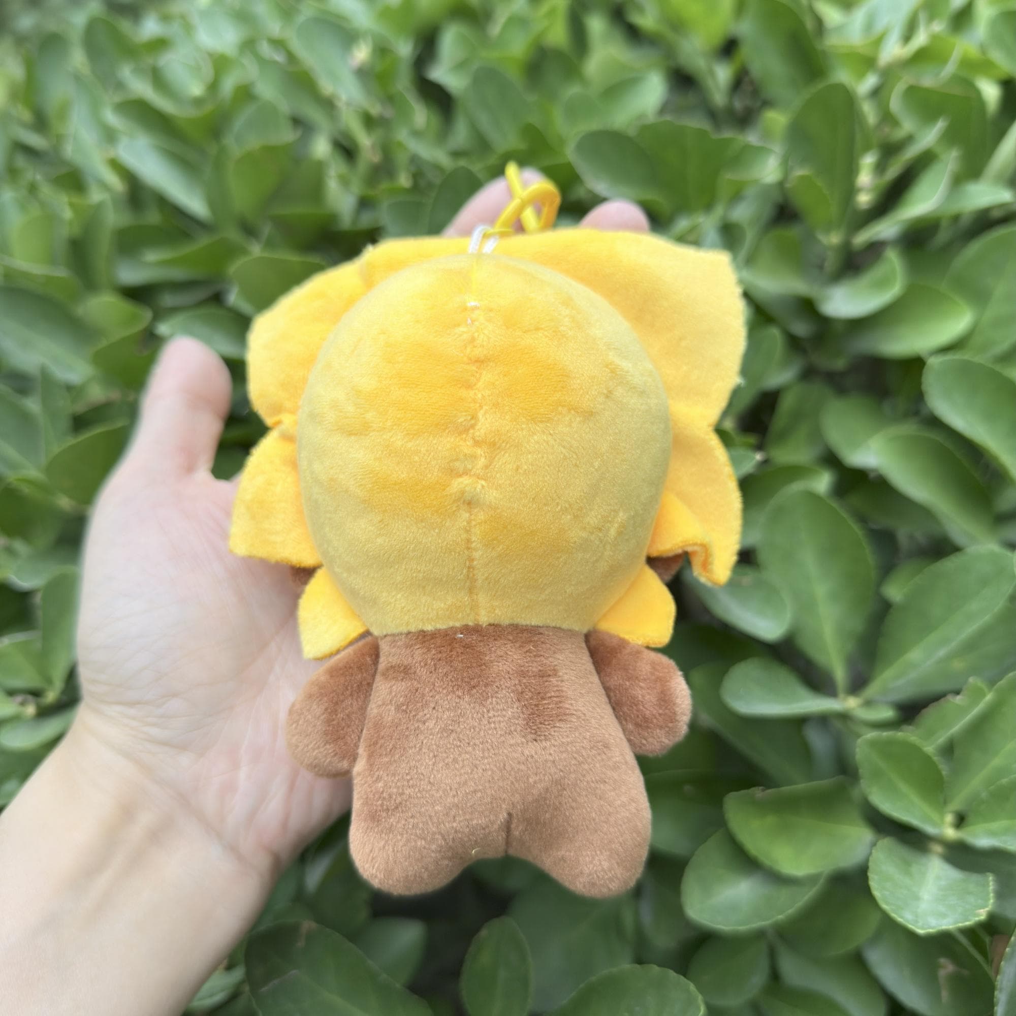 Golden Cheese Cookie Plush Keychain, Handmade 4.5