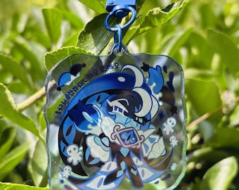CookieRun Keychain, Shadow Milk Cookie & Pure Vanilla Cookie Keychain