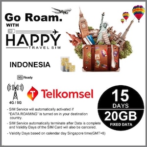 eSIM Indonesia travel Sim 15 Days 20GB