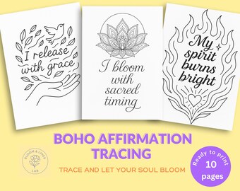 Soul Alchemy: A Boho Affirmation Tracing Collection