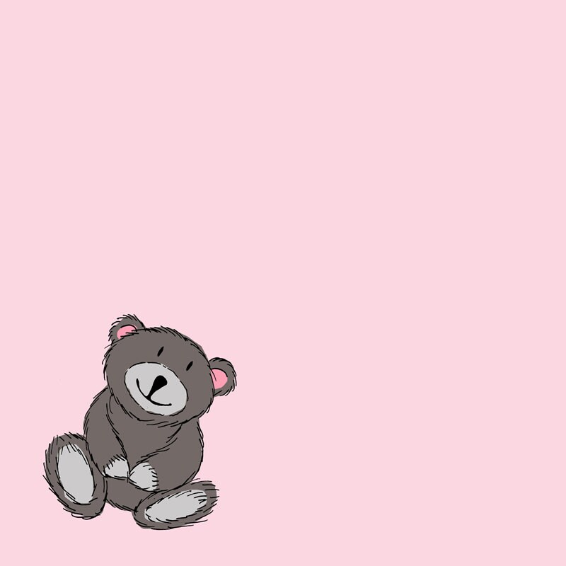 Card with bear printable card bear wishes illustration | Etsy