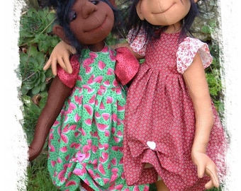Cloth Doll, Rag Doll, Sewing, Best Friends Pattern - original cloth doll pattern - PDF Instant Download