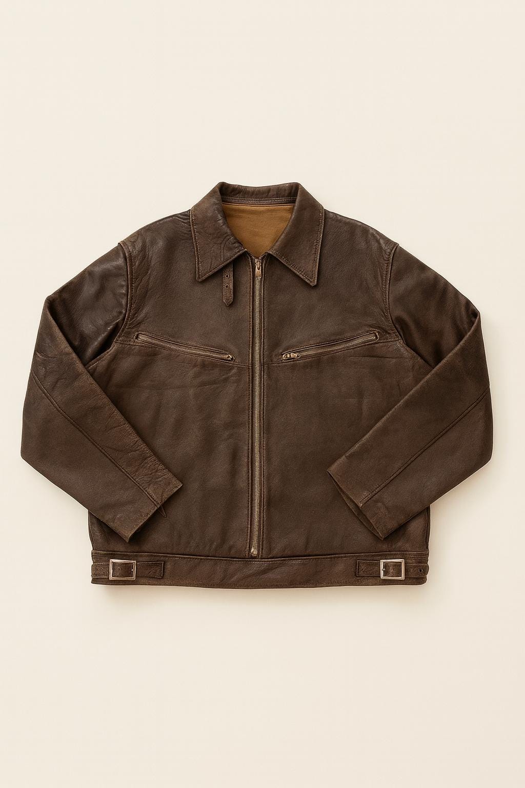 French Cyclist Jacket Leather - Etsy