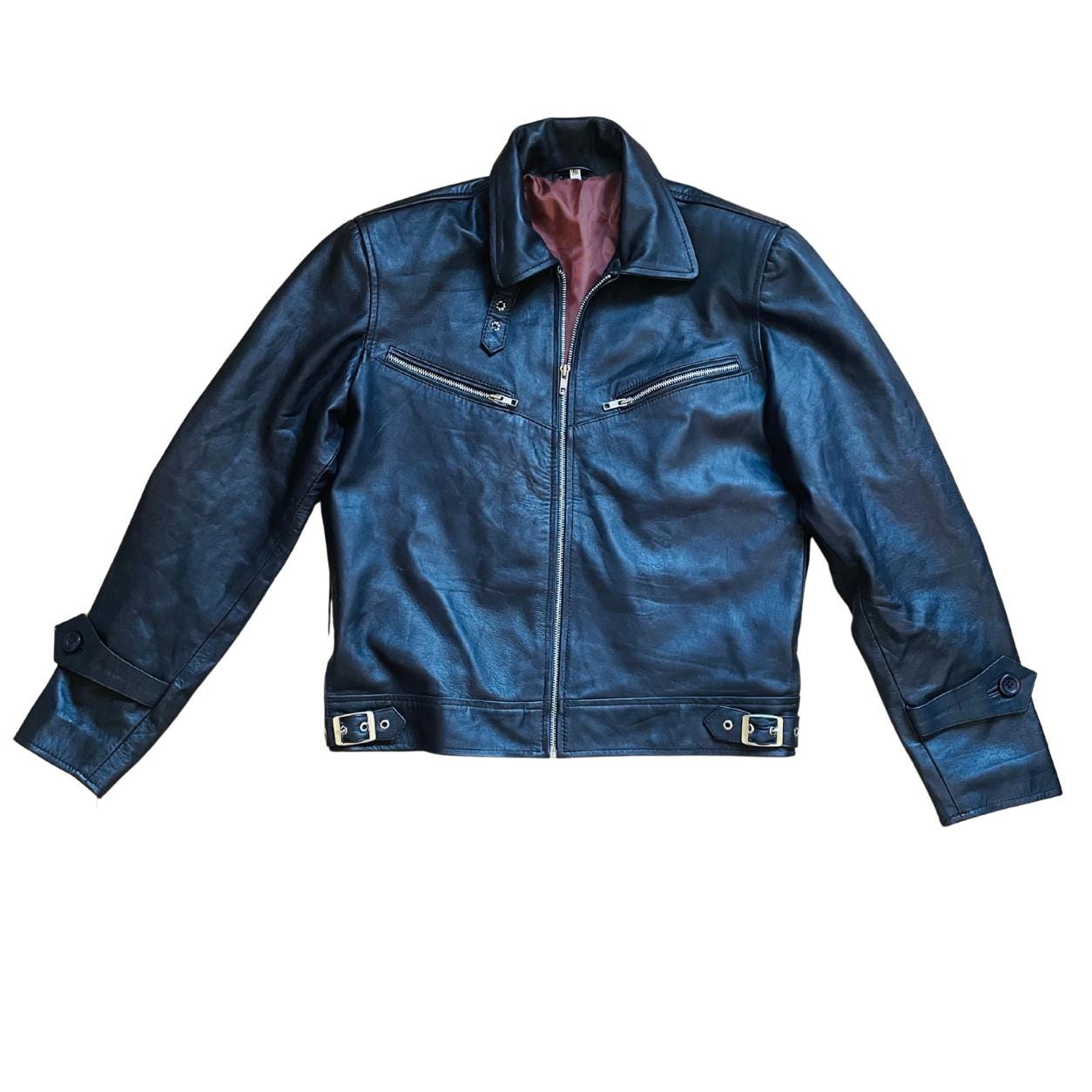 French Cyclist Jacket Leather - Etsy