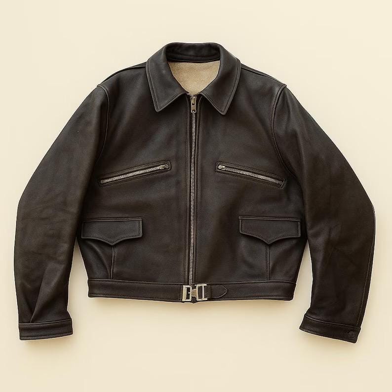 ジャケット・アウター 60s french vintage cyclist jacket eclair French Cyclist Jacket Leather - Etsy