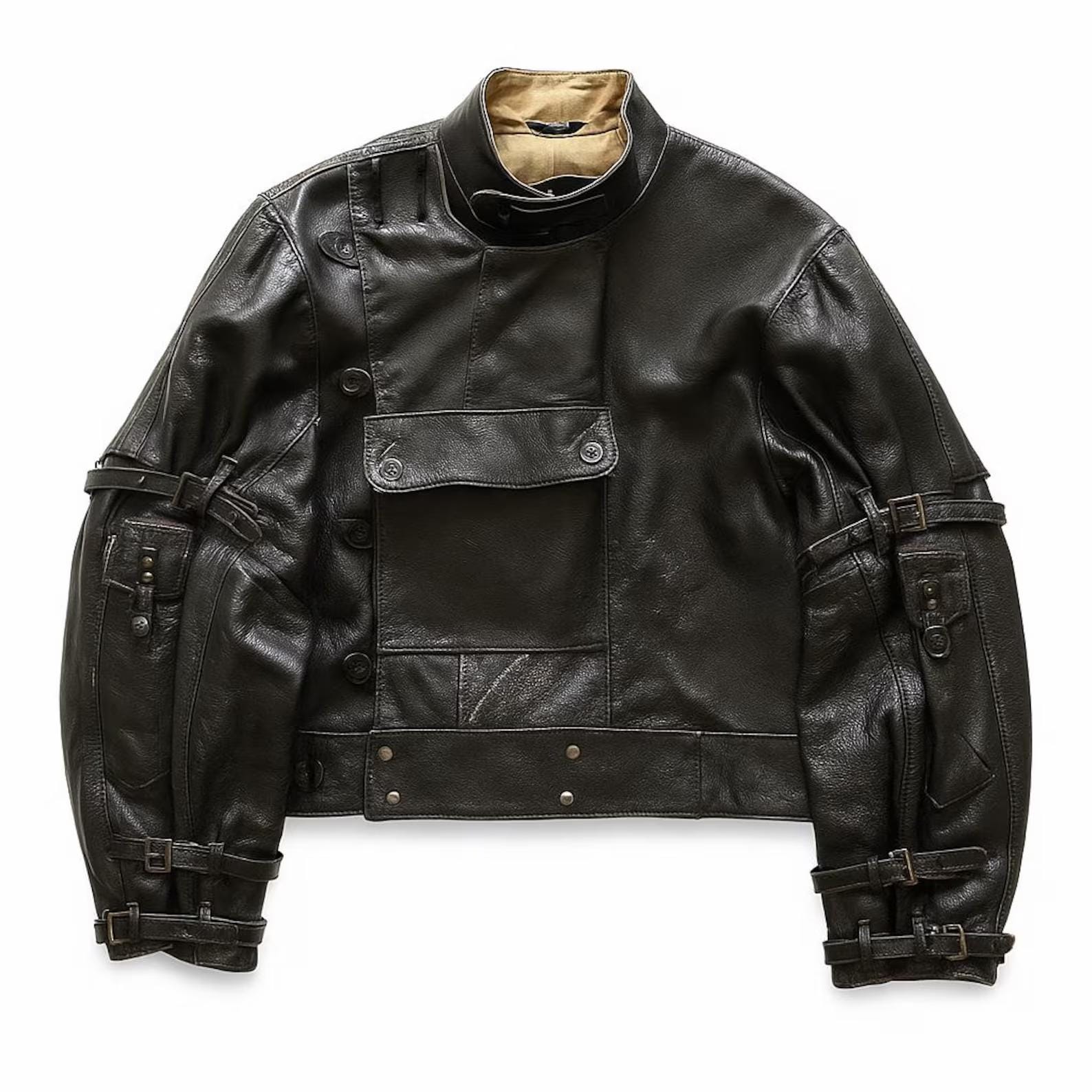 ジャケット・アウター 1950-60s Sweden double leather jacket 50-60s Sweden Vintage Double Breasted Leather J