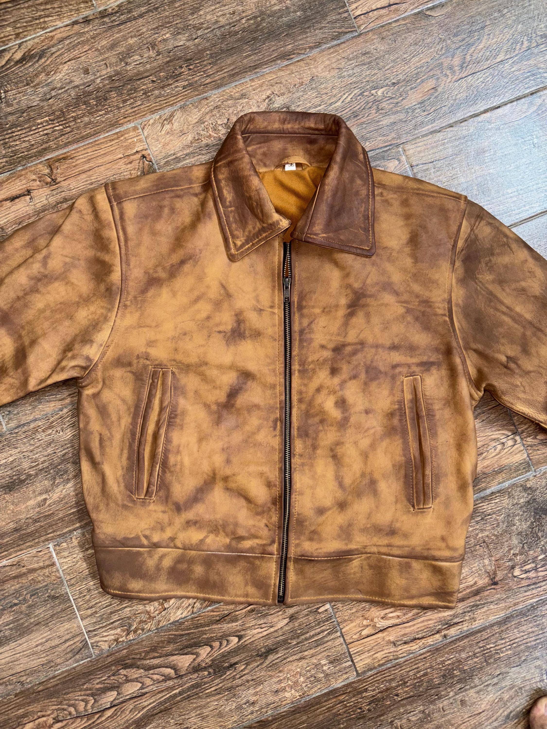 50s Leather Jacket - Etsy Canada