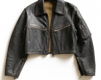 90s real leather bomber jacket レザージャケット Women's Fashion 90s Leather Jacket Oversized Leather Bomber