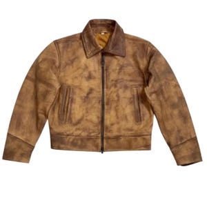 50's Style Mens Leather Jacket - Etsy