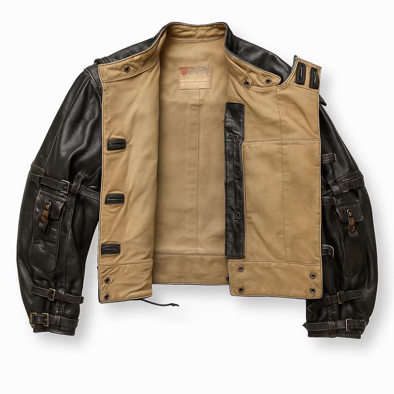 ジャケット・アウター 1950-60s Sweden double leather jacket 50-60s Sweden Vintage Double Breasted Leather J