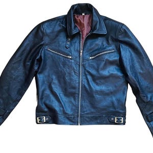 French Cyclist Jacket Leather - Etsy