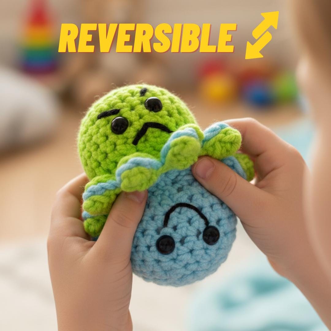 Crochet Pattern, Amigurumi Crochet Patterns,reverse Octopus Plush ...