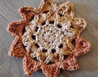 Crochet Sunflower Coaster Pattern PDF | Easy Crochet Coaster Tutorial | Crochet Flower Coaster | Crochet Home Décor | Quick Crochet Gift