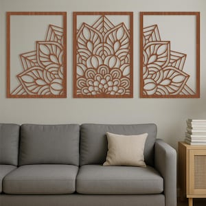 Mandala Wall Art Wood, Elegant Wooden Mandala, Laser Cut Mandala, Geometric Mandala Wall Wood, Mandala Wall Hangings, Wood Wall Decor
