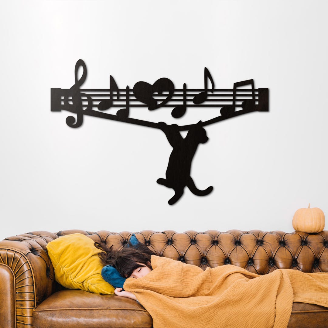 Tree Note Wall Music Notes Wood Wall Art, Music Note Wall Decor, Music Note Wall Art ...