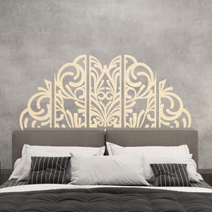 Panel de madera con mandala, panel de madera para cabecero, cabecero con mandala, cabecero con mandala tamaño king, panel para cabecero, arte mural con mandala de madera