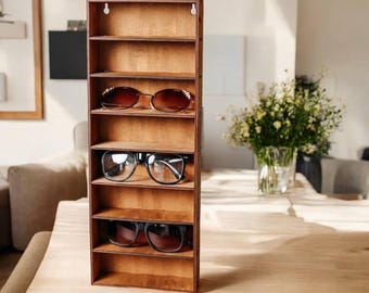 Wooden Glasses Wall Holder, Wall Stand for Glasses, Spectacle Holder, Wooden Eyewear Stand, Eye Glasses Stand, Sunglasses Stand for Wall