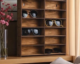 Wall Stand for Glasses, Wooden Glasses Wall Holder, Wooden Eyewear Stand, Spectacle Holder, Eye Glasses Stand, Sunglasses Stand for Wall