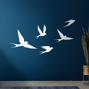 Wooden Bird Wall Art, Wooden Bird Wall Decor, Flock of Birds Wooden Wall Art, Flock of Birds Wall Art, Birds in Flight Decor