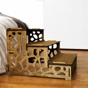 Holz Hundetreppe, Haustierstufen Holz, Hundestufen, Haustiertreppe, Hundestufen aus Holz, Hundemöbel, Hunderampe Hochbett, Welpentreppe, Katzentreppe