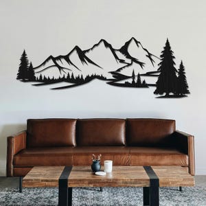 Mountain Wall Art, Wooden Mountain Hanging, Mountain Wooden Wall Art, Natural Wooden Wall Art, Wooden Mountain Silhouette, Wood Wall Decor