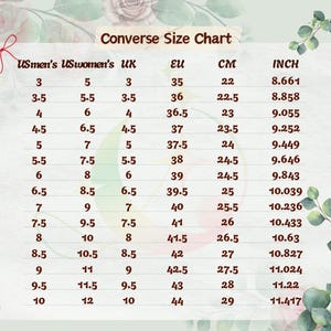 converse size chart