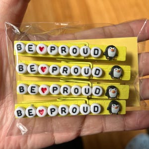 Volleyball Clothes Pin Clips/Motivational/Cheer Pin Clips (BeProud)