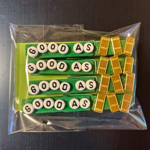 Volleyball Clothes Pin Clips/Motivational/Cheer Pin Clips (GoodAsGold)